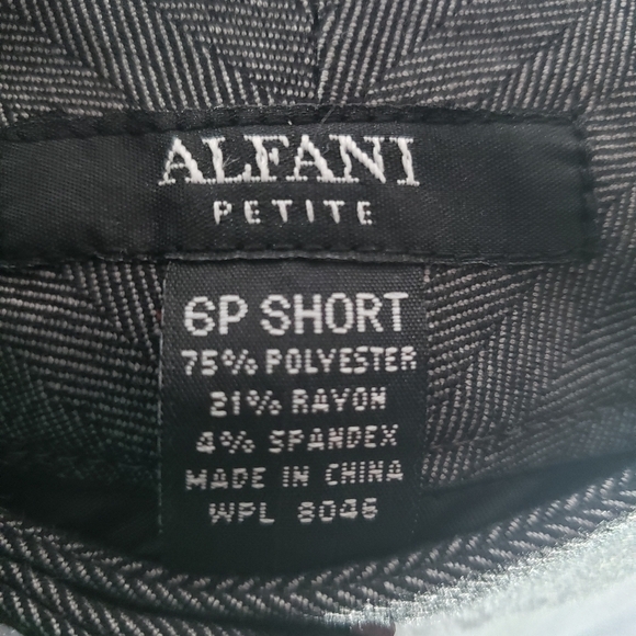 Alfani Gray Petite Trouser Pants Sz 6P - Picture 5 of 12